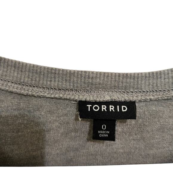 Torrid Pardon My Sarcasm Graphic Soft Pullover Sweatshirt Gray Knit 0X Large - Picture 4 of 6